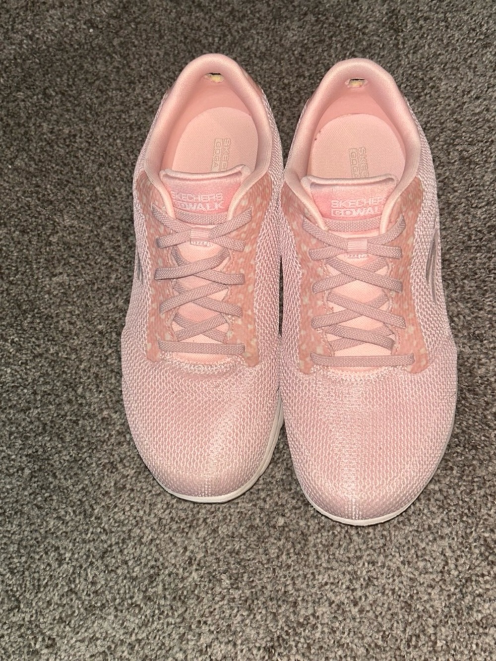 Skechers Women's Lightweight Pink & Blue Knit Athletic Sneakers